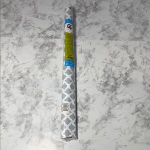 Gray and White Geometric Contact Paper Roll